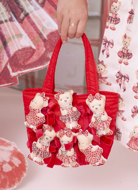 Bolsa Puffer Ursinhas e Laços Natal