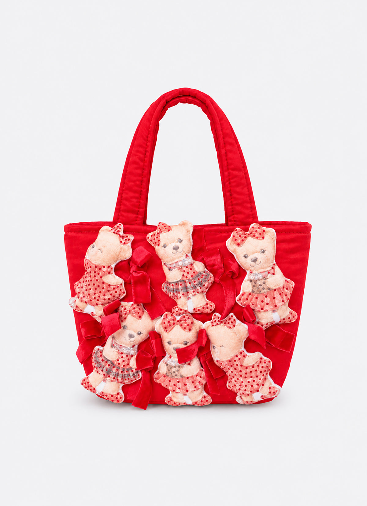 Bolsa Puffer Ursinhas e Laços Natal