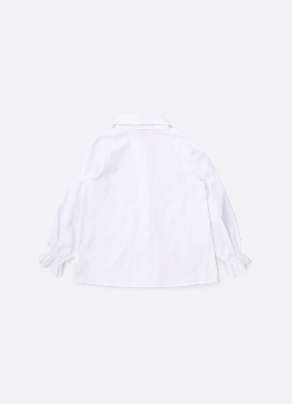Camisa Tricoline Babado Mangas Mini Laços