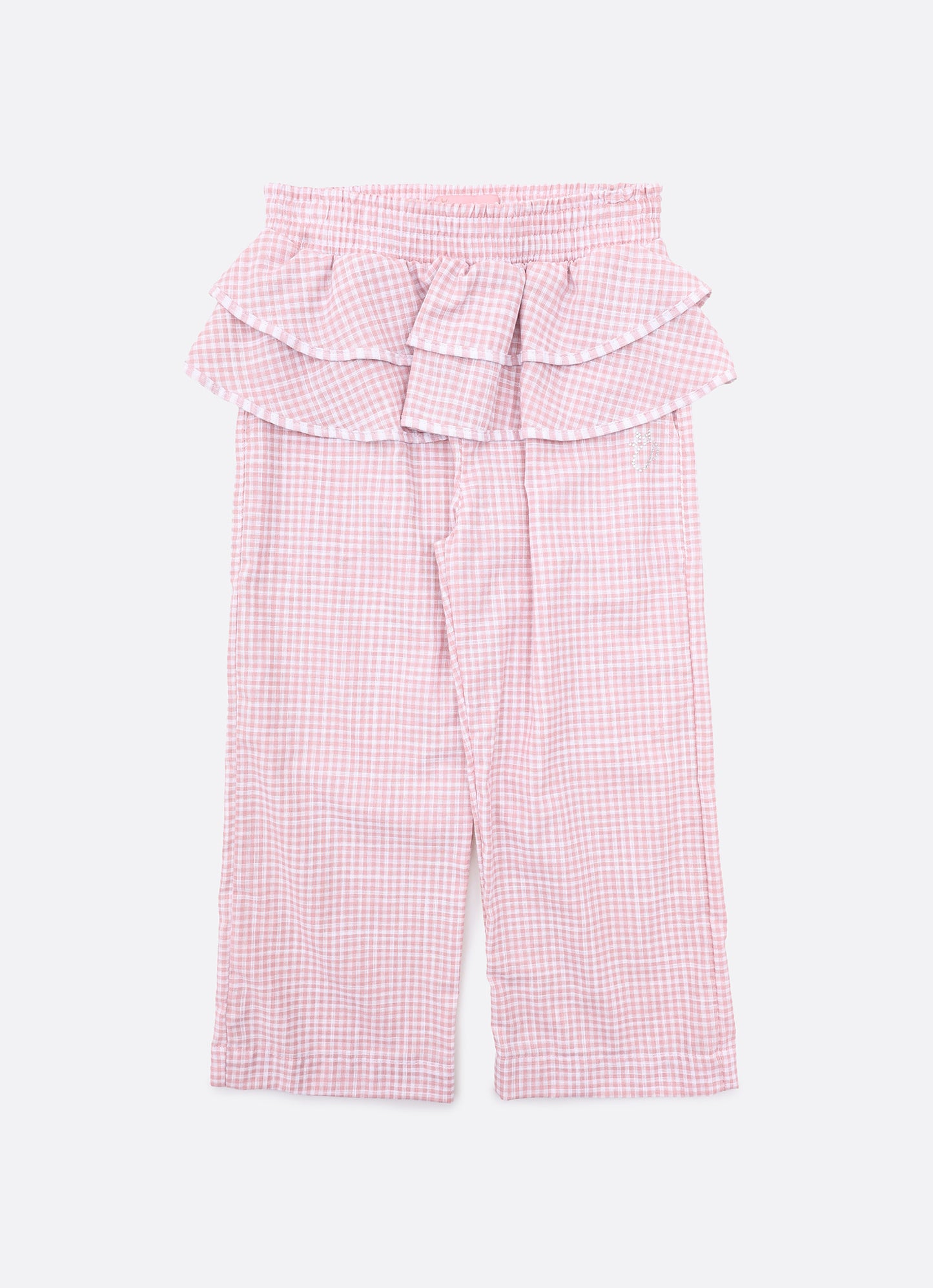 Calça Reta Algodão Xadrez