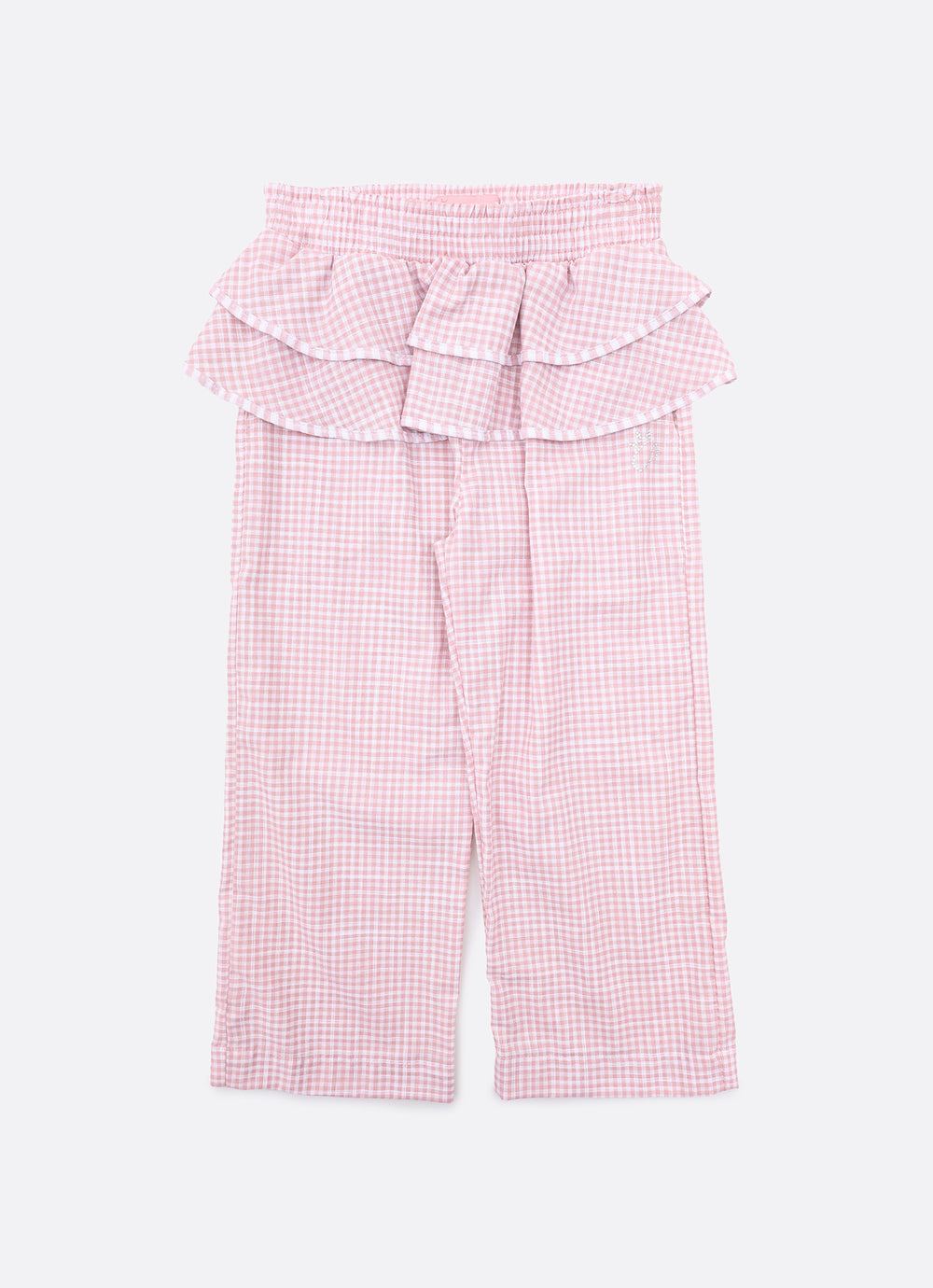 Calça Reta Algodão Xadrez