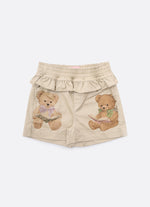 Short Sarja Babado Ursinhos Cristal
