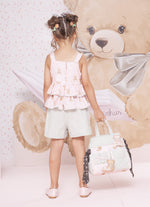 Short Algodão Listrado Bolsos Babadinho