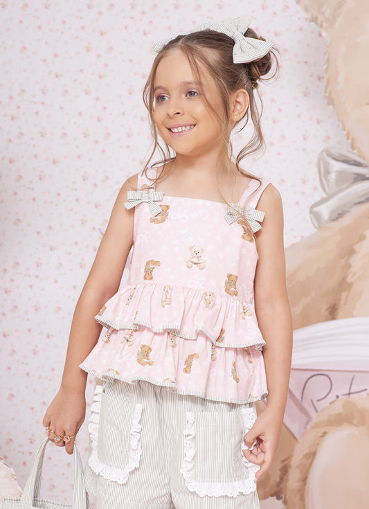 Blusa Algodão Estampa Ursinhas