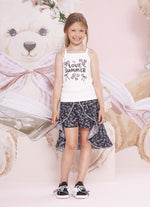 Saia Short Mullet Algodao Floral
