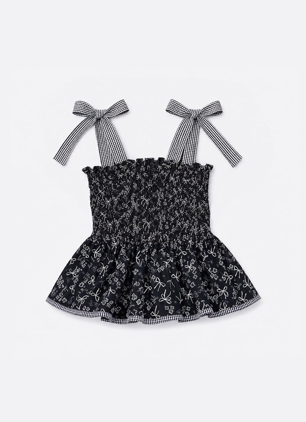 Blusa Algodão Floral Babado e Xadrez