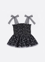 Blusa Algodão Floral Babado e Xadrez