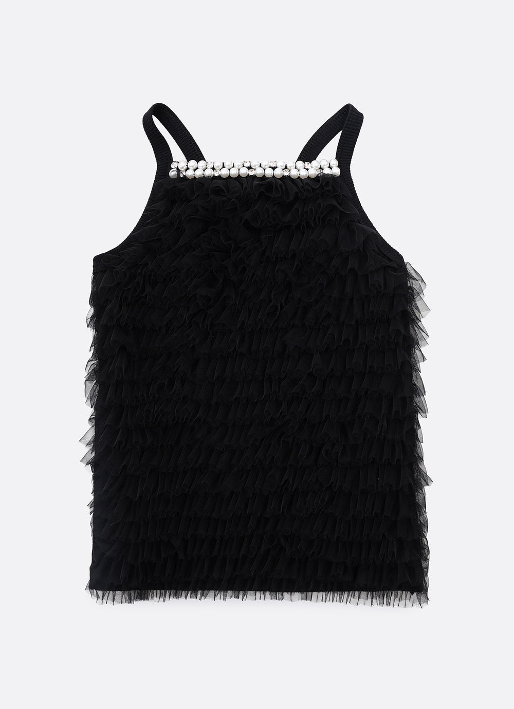 Blusa Ribana Frufru Tule Bordados