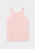 Blusa Ribana Frufru Tule Bordados