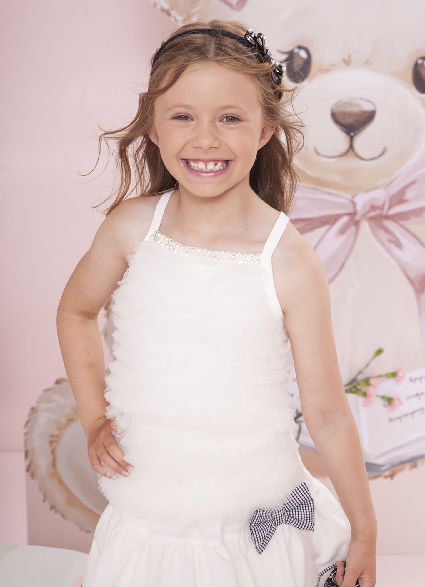 Blusa Ribana Frufru Tule Bordados