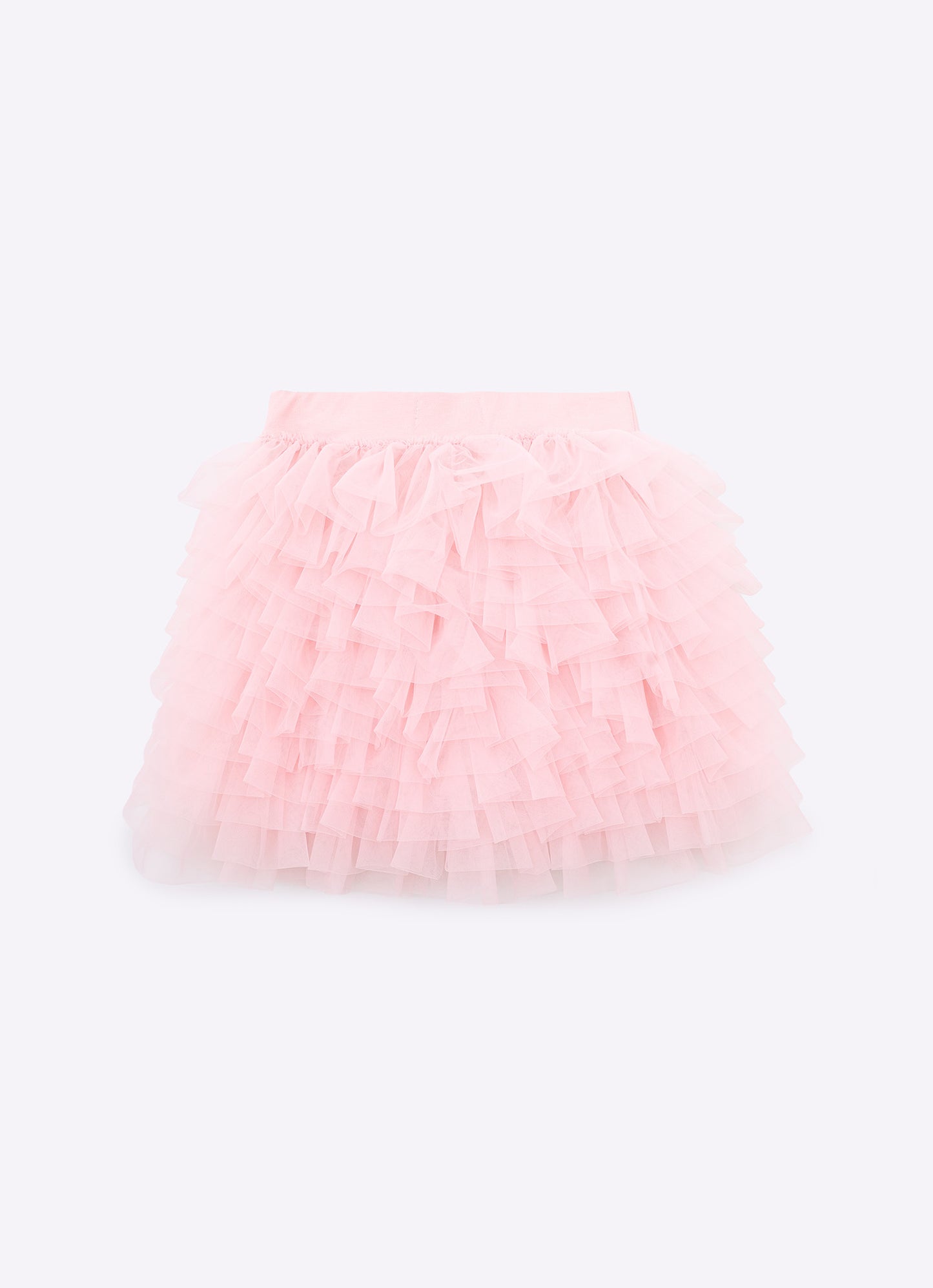 Saia Short Cascata Babados Tule