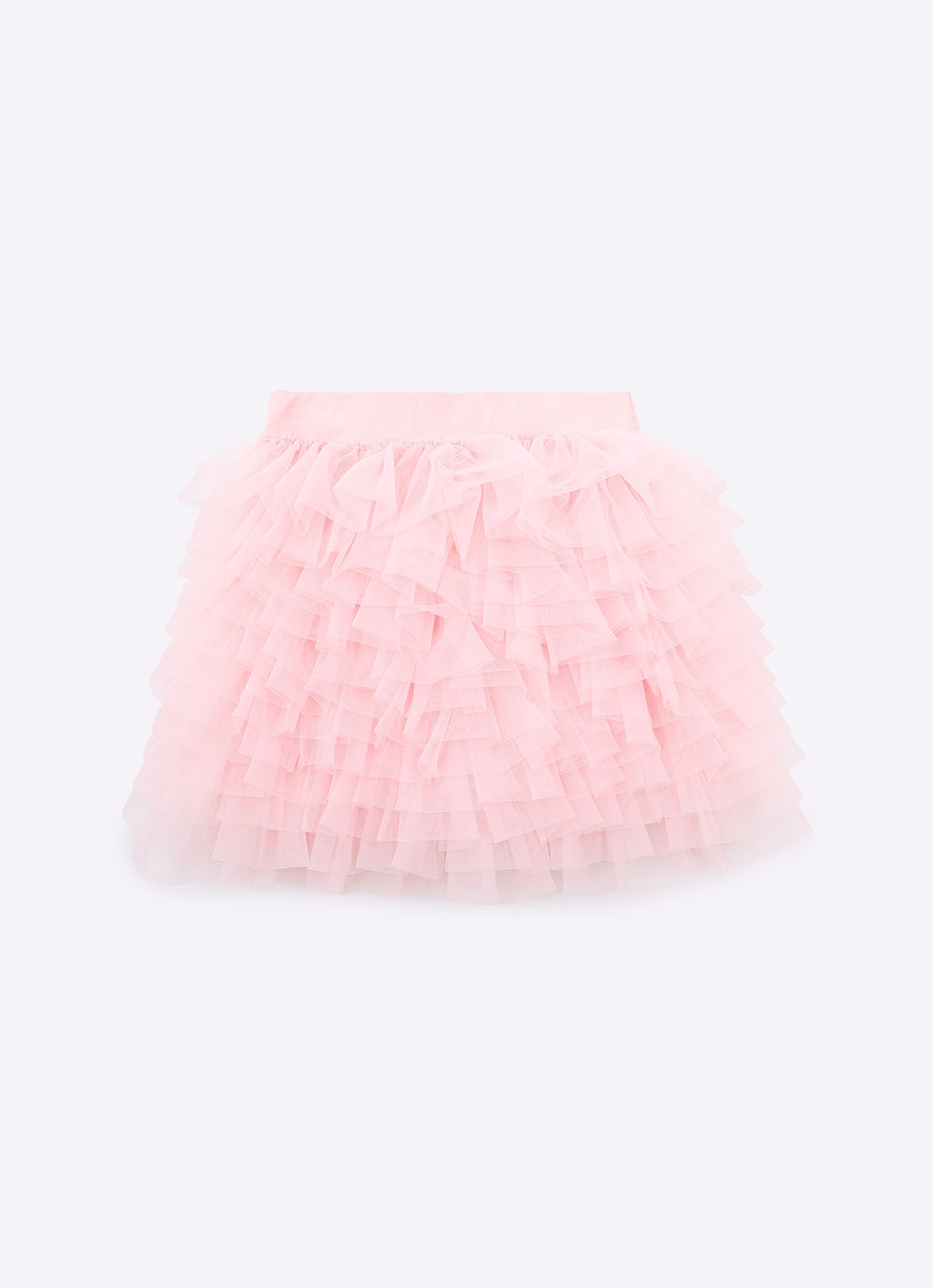 Saia Short Cascata Babados Tule
