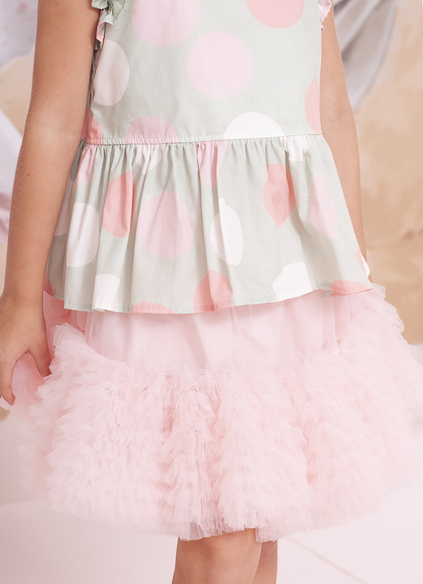 Saia Short Tule Babados Frufru