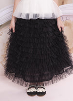 Saia Short Midi Tule Babados
