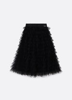 Saia Short Midi Tule Babados