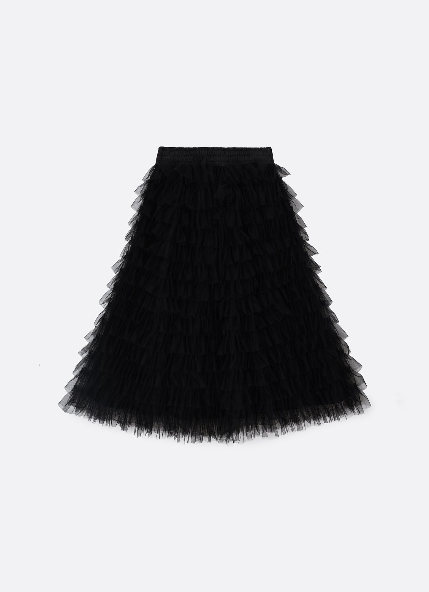 Saia Short Midi Tule Babados