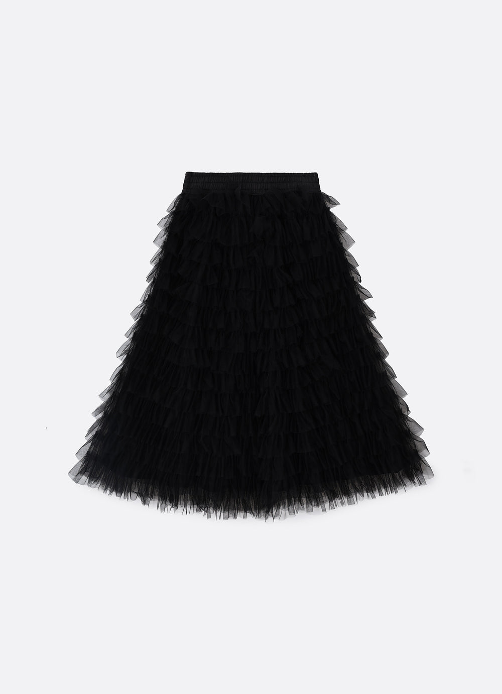 Saia Short Midi Tule Babados