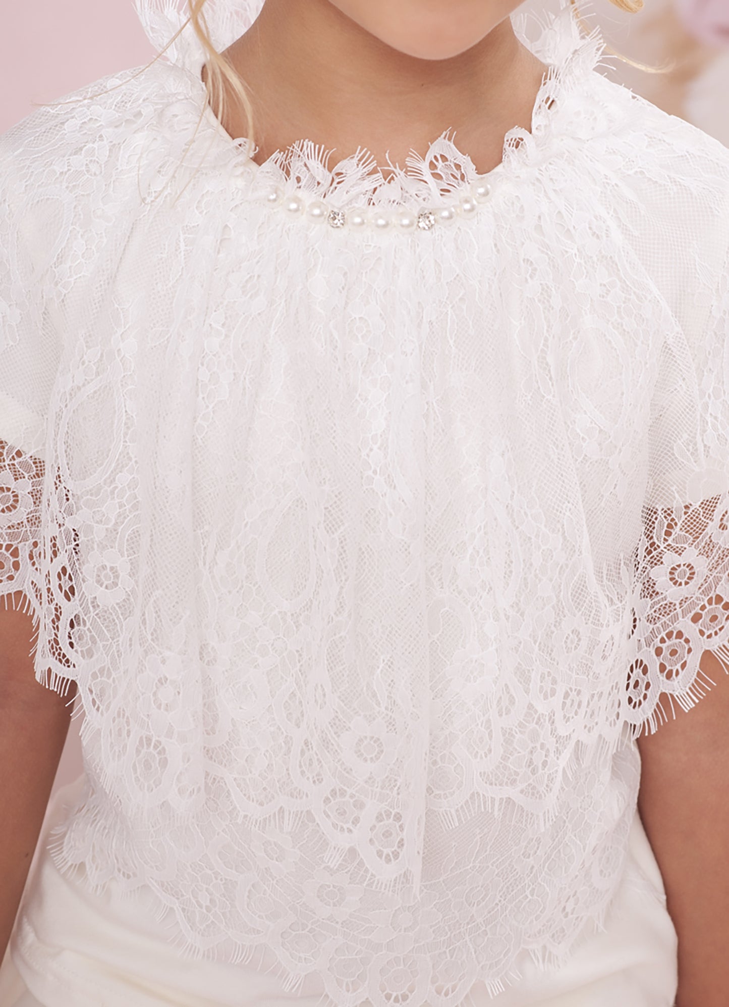 Blusa Cotton Renda Babado