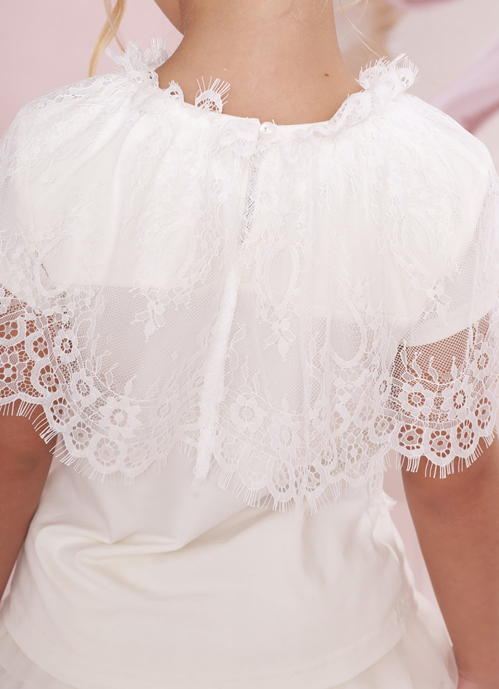 Blusa Cotton Renda Babado