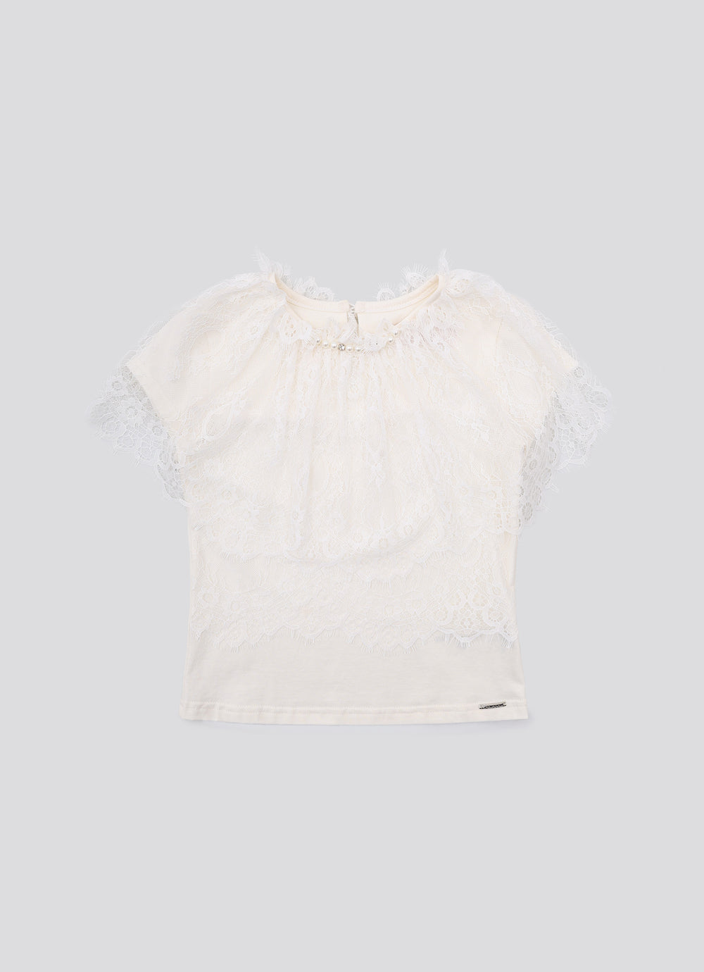 Blusa Cotton Renda Babado