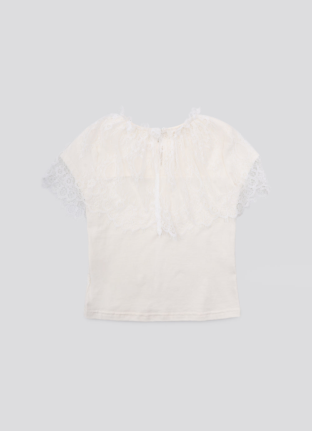 Blusa Cotton Renda Babado