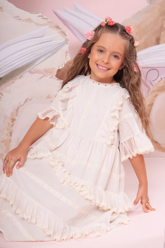 Vestido Algodão Multi Rendas