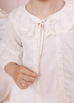 Blusa Bata Algodao Broderi e Renda
