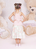 Saia Short Midi Algodão Maxi Poá