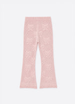 Calça Tricot Ponto Rendado Laços