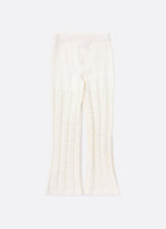 Calça Reta Tricot Ponto Renda