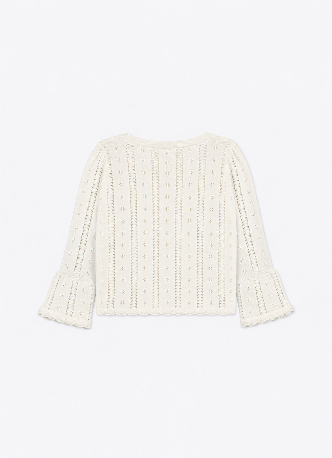 Casaco Tricot Ponto Renda Botões
