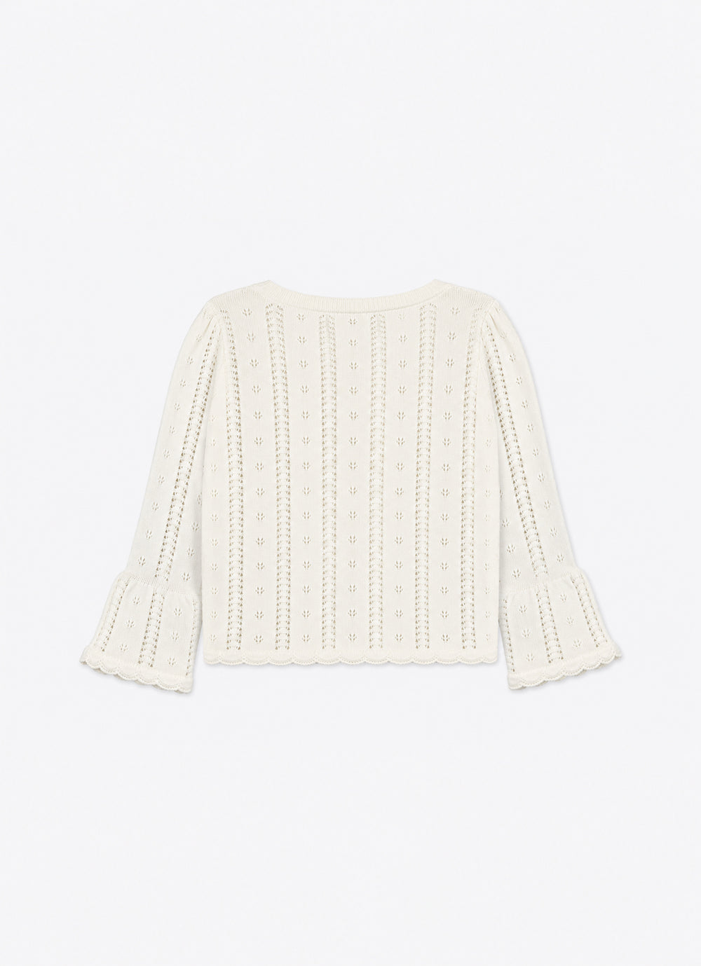 Casaco Tricot Ponto Renda Botões