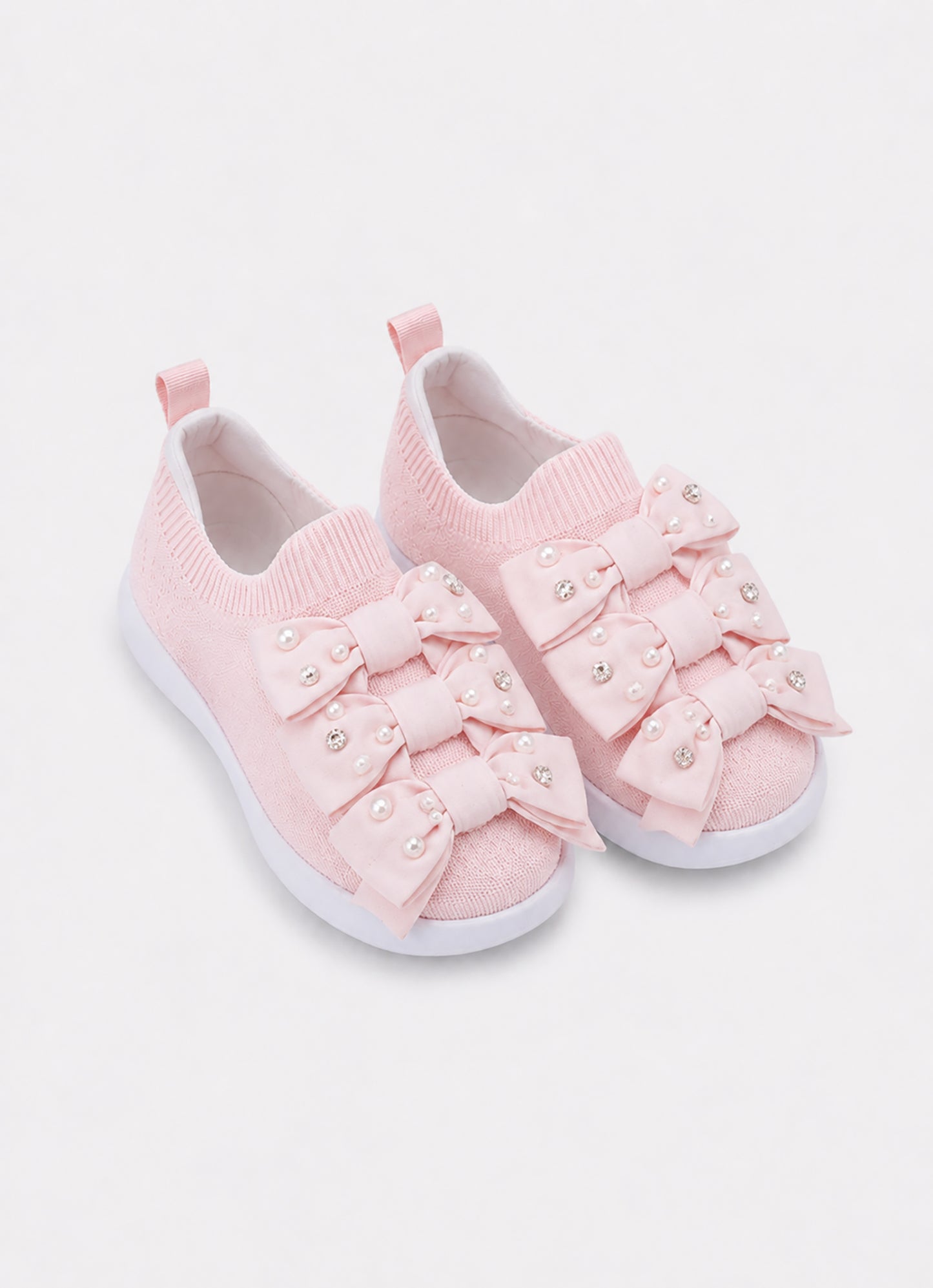 Tênis Knit Laços e Bordados
