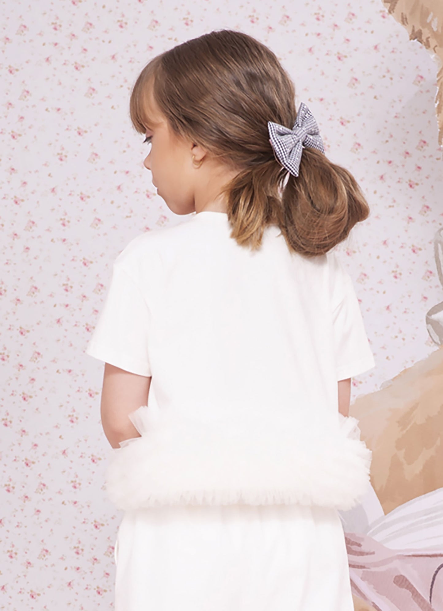 Blusa Cotton Ursinha Barra Tule