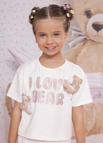 Blusa Cotton I Love Bear Ursinhos Puffer