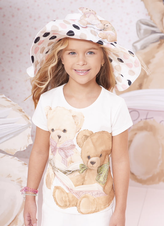 Blusa Cotton Ursinhas Livros