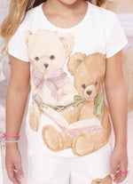 Blusa Cotton Ursinhas Livros