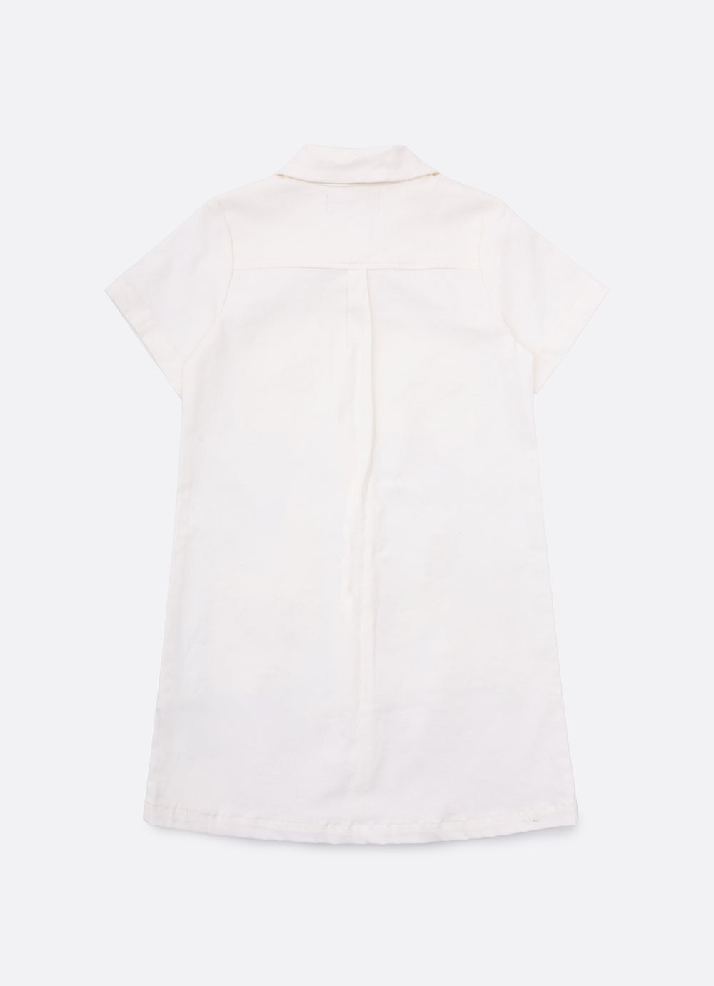 Vestido Sarja Bolsos Lacinhos Bordados