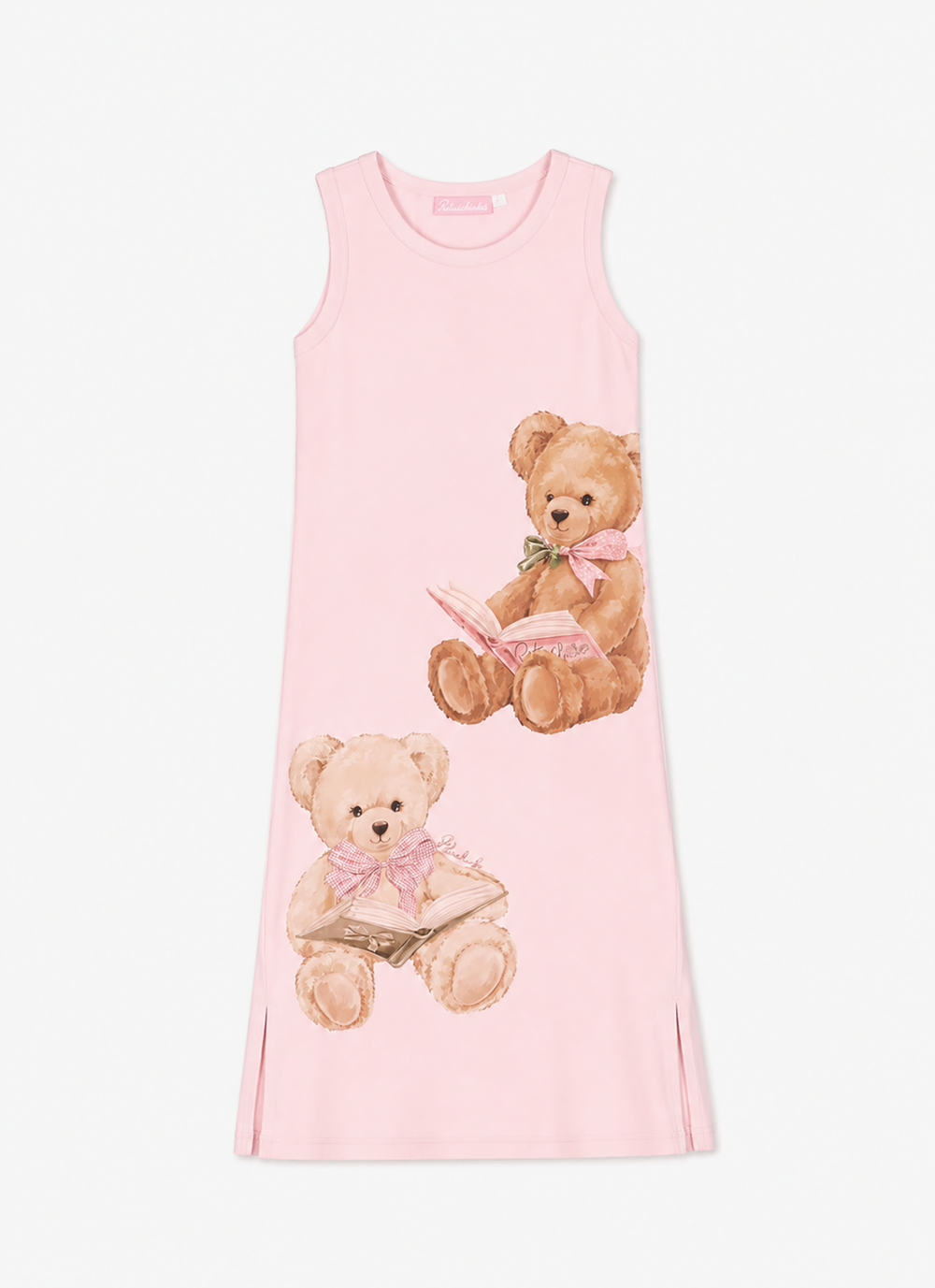 Vestido Ribana Midi Ursinhas Leitura Cristal