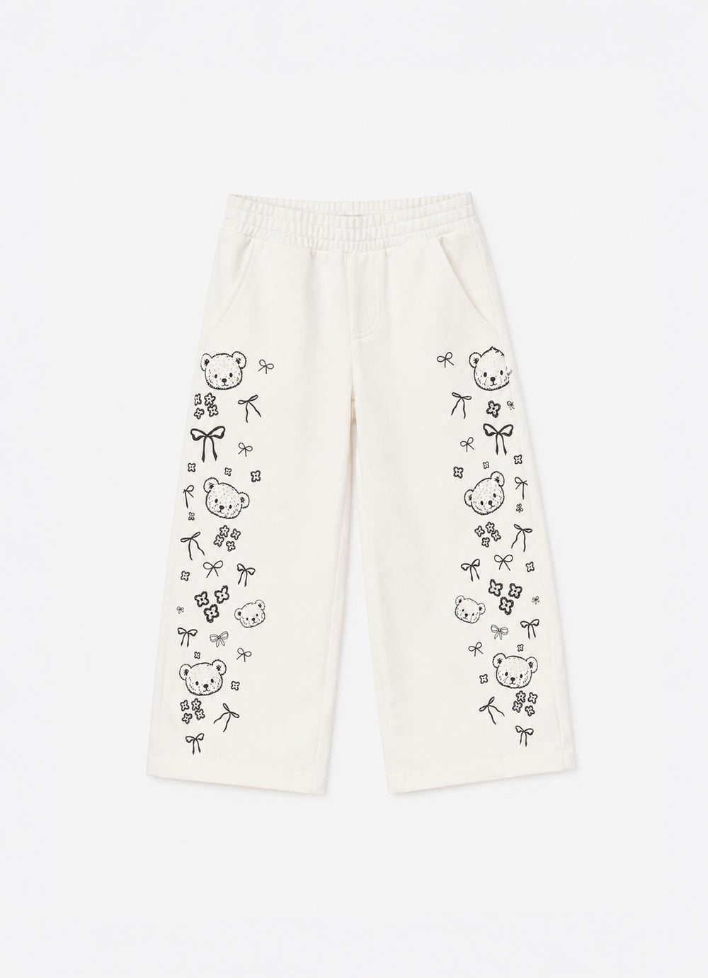 Calça Sarja Baggy Ursinhos e Laços