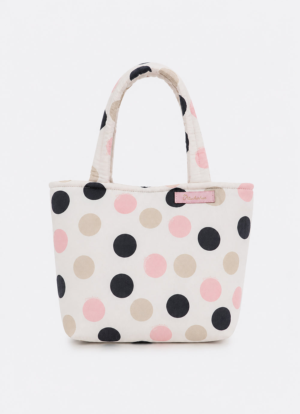 Bolsa Algodão Estampado Laço Puffer
