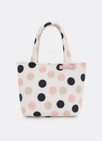 Bolsa Algodão Estampado Laço Puffer
