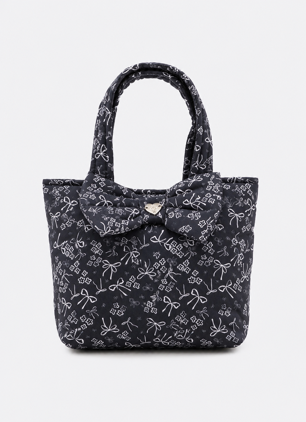 Bolsa Algodão Estampado Laço Puffer