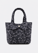 Bolsa Algodão Estampado Laço Puffer