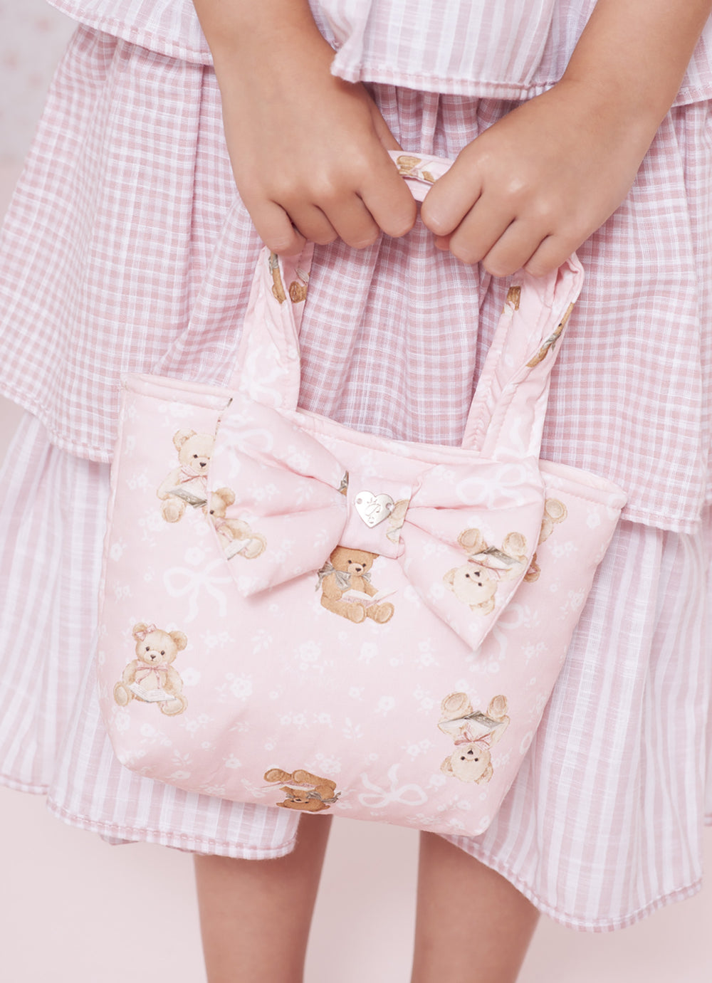 Bolsa Algodão Estampado Laço Puffer
