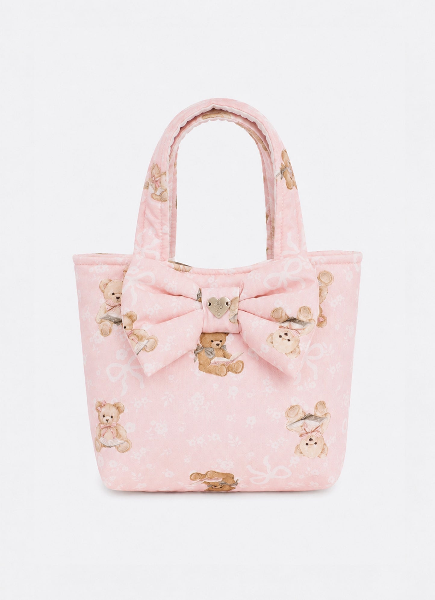 Bolsa Algodão Estampado Laço Puffer