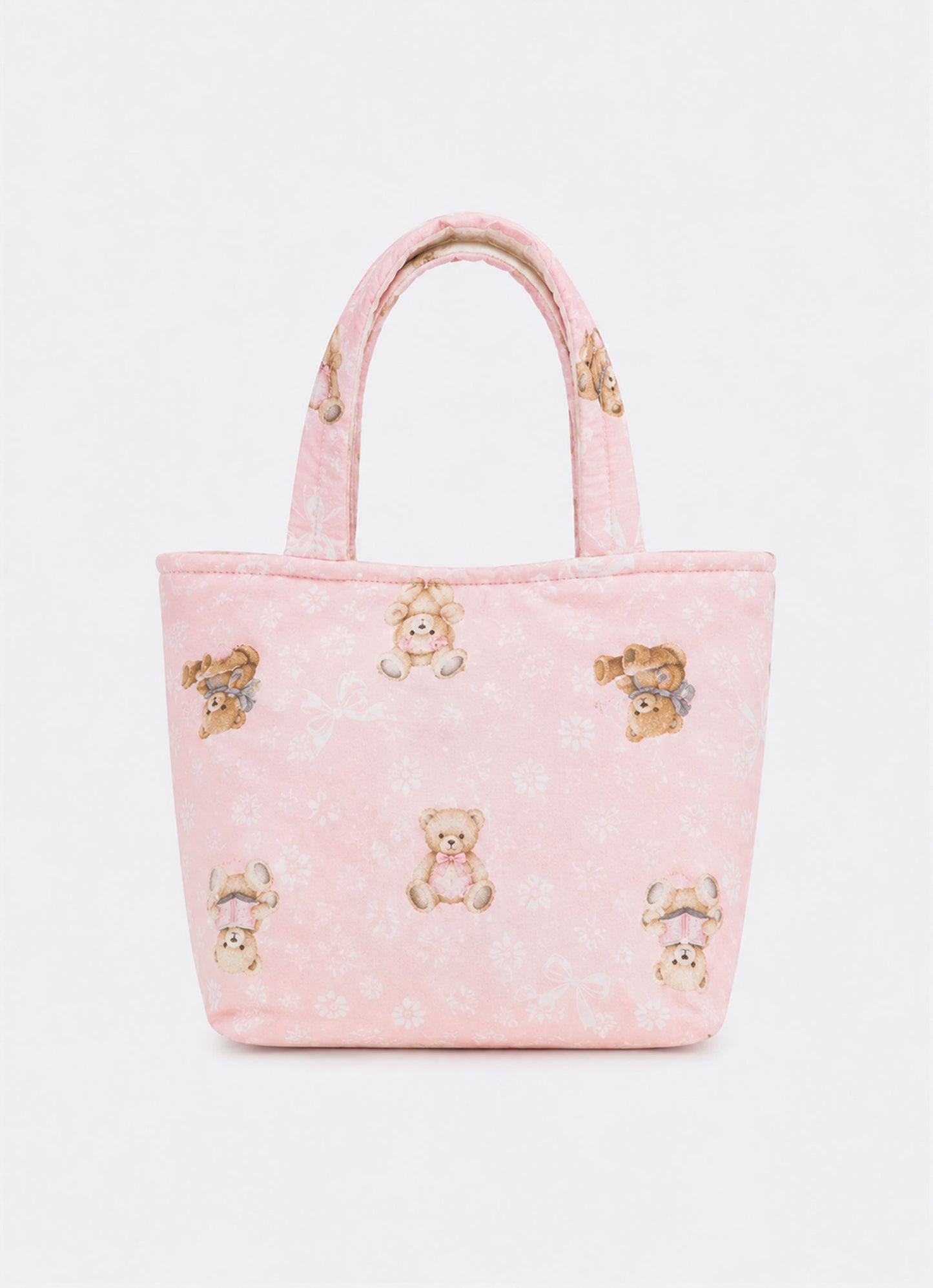 Bolsa Algodão Estampado Laço Puffer