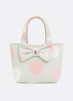 Bolsa Algodão Estampado Laço Puffer