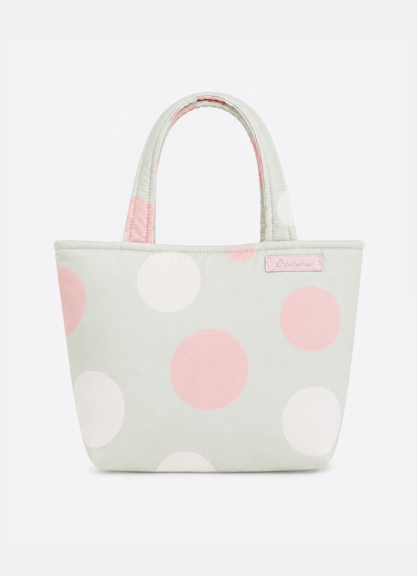 Bolsa Algodão Estampado Laço Puffer