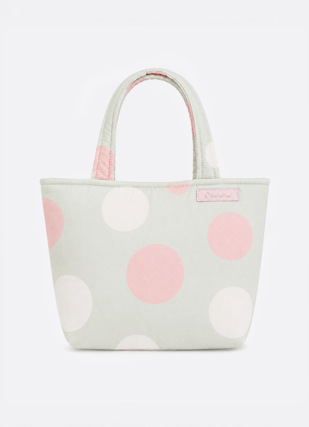 Bolsa Algodão Estampado Laço Puffer